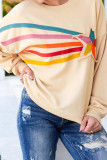 Pentagram Patchwork Pullover Sweatshirt