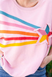Pentagram Patchwork Pullover Sweatshirt