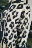 Leopard Zipper Short Jacket