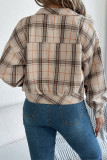 Plaid Button Up Short Jacket 