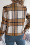 Front Open Plaid Short Jacket 