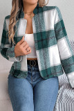 Front Open Plaid Short Jacket 