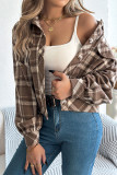Plaid Button Up Short Jacket 