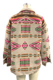 Aztec Turndown Collar Sweatshirt 