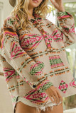 Aztec Turndown Collar Sweatshirt 