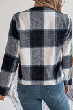 Front Open Plaid Short Jacket 