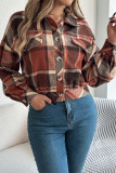Plaid Button Up Short Jacket 