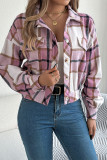 Plaid Button Up Short Jacket 
