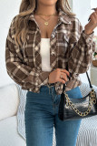 Plaid Button Up Short Jacket 
