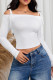 White Spaghetti Slim Fit Top 