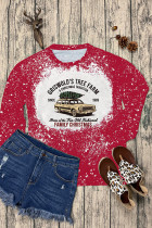 Christmas Bleached Long Sleeves Top