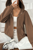 Zipper Hooded Sweatshirt Coat