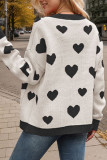 Heart V Neck Front Open Cardigan 