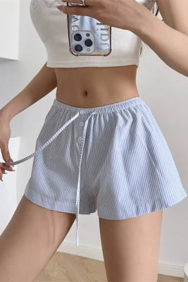 Stripes High Waist Shorts 