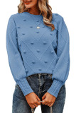Blue Knitting Sweater 