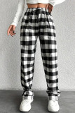 Plaid Checked Wide Leg Pants 