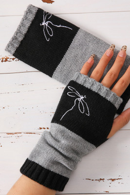 Embroidery Knitting Gloves 