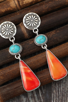 Bohemia Turquoise Alloy Earrings 