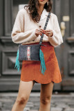 Bohemia PU Leather Tassel Crossbody Bag 