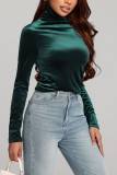 Green Velvet Slim Top 