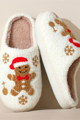 Christmas Gingerbread Man Fleece Slipper