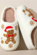 Christmas Gingerbread Man Fleece Slipper