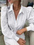 Eyelet Puff Sleeves SHirt 