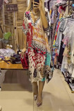 V Neck Leopard Print Dress 