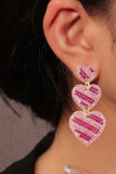Heart Shape Crystal Earrings 