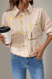 Bronzing Button Up Long Sleeves Shirt 