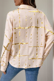 Bronzing Button Up Long Sleeves Shirt 