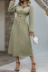 Green Button Up Midi Dress 