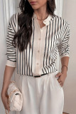 Apricot Stripes Button Up Shirt 