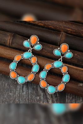 Bohemia Turquoise Alloy Earrings 