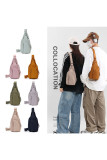 Solid Color Shoulder Chest Bag 