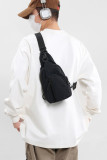 Solid Color Shoulder Chest Bag 