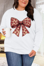 Plus Size Bowknot Love Print Top
