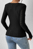 Black Lace Square Neck Top 