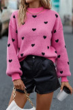 Heart Pattern Knitting Sweater 