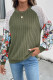 Flower Splicing Lantern Sleeves Top 