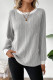 Plain Crew Neck Ribbed Knitting Top