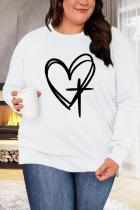 Plus Size Heart Print Top