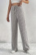Grey High Waist Wide Leg Pants 