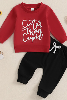 Kids Two Pieces Letter Print Set 