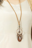 Vintage Alloy Leaves Necklace 