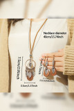 Vintage Alloy Leaves Necklace 