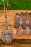 Vintage Alloy Leaves Necklace 