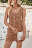 Sleeveless One Piece Romper 
