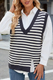 Stripes V Neck Sweater Vest 