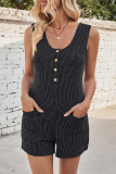 Sleeveless One Piece Romper 